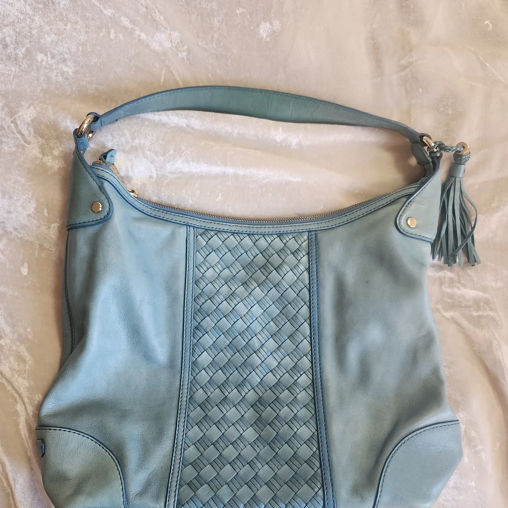 Cole Hann Blue Leather Handbag